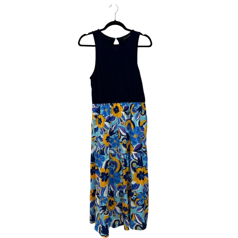 DONNA MORGAN Women Navy Blue Floral Dress 8